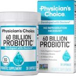 Physician's Choice Probiotics 60 Billion CFU - 10 Strains + Organic Prebiotics - Digestive, Immune & Gut Health Support - 30 Capsules
